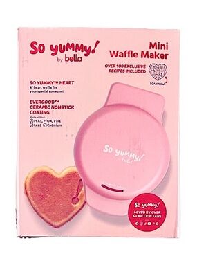 🆕 - So Yummy Mini Heart Waffle Maker. New in Box.